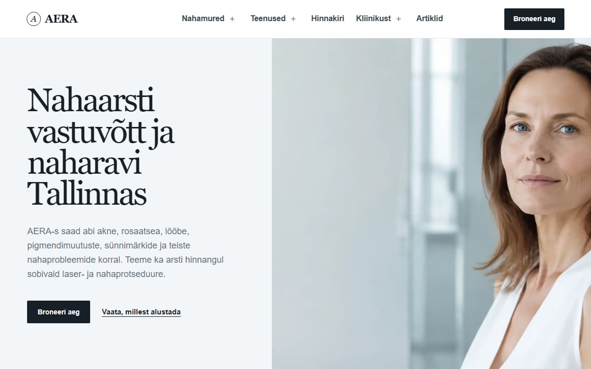 Nahakliiniku veeb näidisvaade